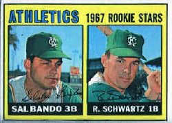 1967 Topps Baseball Cards      033      Rookie Stars-Sal Bando RC-Randy Schwartz RC